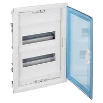 Щит в нишу Legrand Nedbox на 24 (+4) модуля (2х12) с шинами N+PE с прозрачной дверью