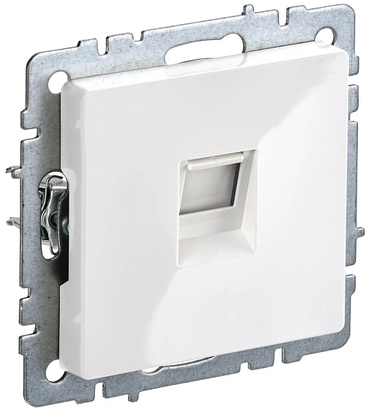 Розетка IEK BRITE компьютерная RJ45 кат.6 РК11-БрБ белый