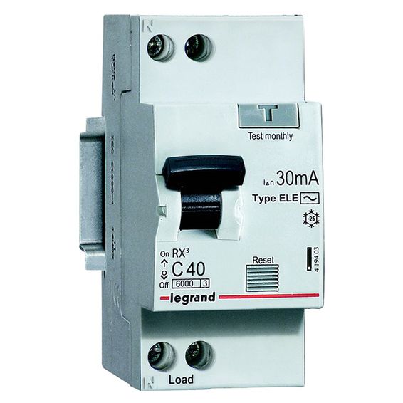 Дифавтомат Legrand RX3 1P+N 20А (C) 6 кА, 30 мА (AC), 419400