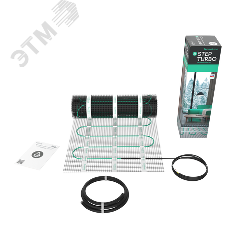 Теплый пол (мат нагревательный) STEP TURBO STM200020, 200 Вт/м2, 400 Вт, 2 м2 STM200020 Systeme Electric