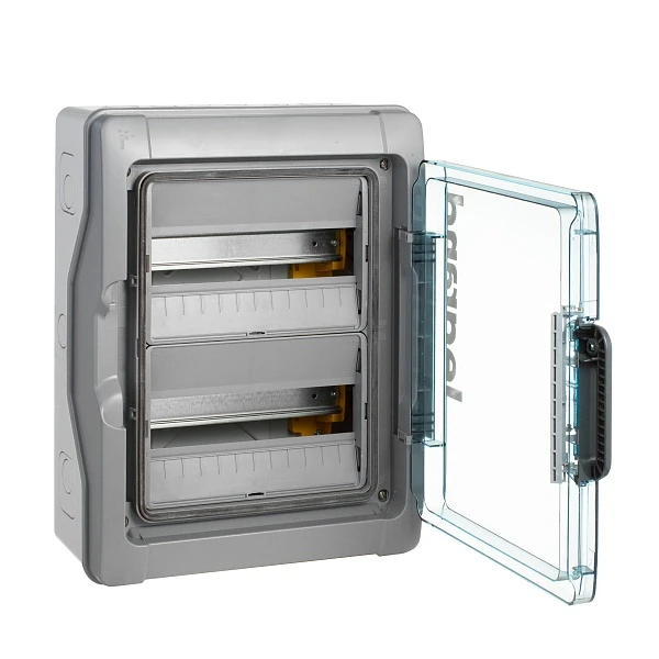 Шкаф накладной Legrand Plexo IP65 на 24 (2х12) модуля с шинами N+PE с прозрачной дверью