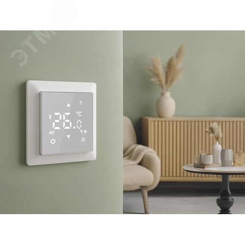 Терморегулятор Русское тепло с датчиком сенсорный Wi-Fi ТР-515 белый 7730689 ССТ