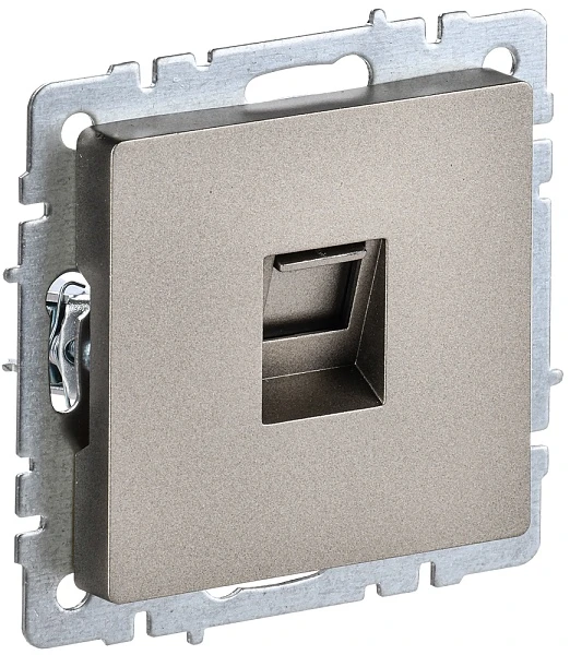 Розетка IEK BRITE компьютерная RJ45 кат.5E РК10-БрШ шампань