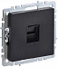 Розетка IEK BRITE компьютерная RJ45 кат.5E РК10-БрЧ черный