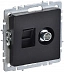 Розетка IEK BRITE двойная TV+RJ45 кат.5E РТВ/РК12-БрЧ черный