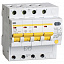 Дифавтомат IEK АД14 4P 16А (C) 4.5 кА, 300 мА (AC), MAD10-4-016-C-300