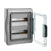 Шкаф накладной Legrand Plexo IP65 на 24 (2х12) модуля с шинами N+PE с прозрачной дверью