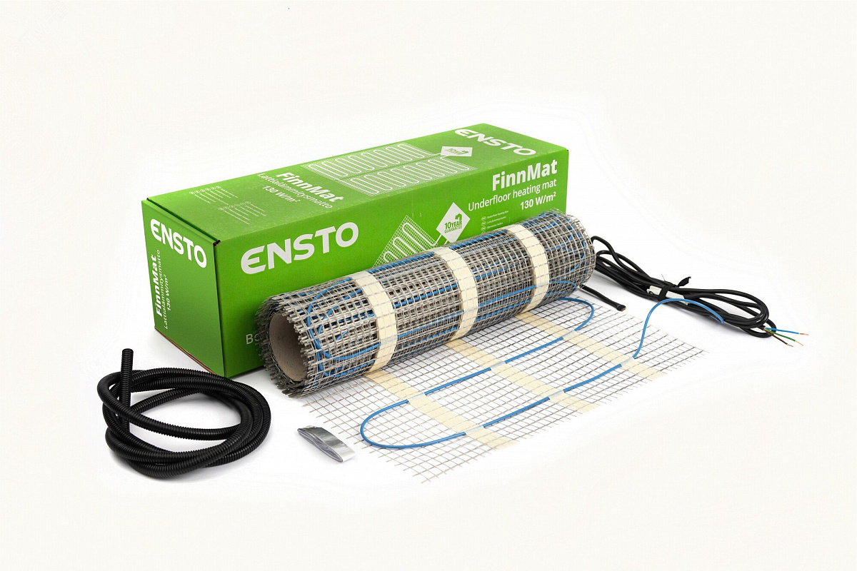 Мат нагревательный двухжильный 130W/м2 5м2 EFHFM130.5 ENSTO